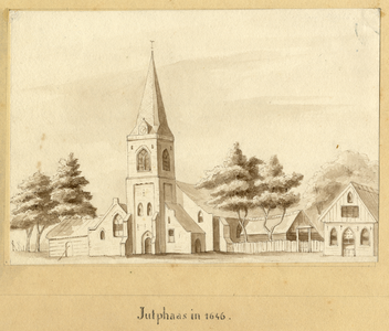 804939 Gezicht op de Nederlands Hervormde kerk te Jutphaas.N.B. De gemeenten Jutphaas en Vreeswijk zijn per 1 juli 1971 ...